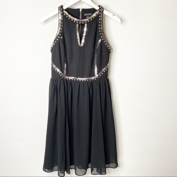 Cache Black Studded Sleeveless Dress Size S - Picture 2 of 8